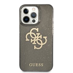 GUHCP13XPCUGL4GBK Guess TPU Big 4G iPhone 13 Pro Max musta glitter suojakuori hinta ja tiedot | Puhelimen kuoret ja kotelot | hobbyhall.fi