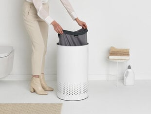 Brabantia Pyykkikori 60L, harmaa muovinen kansi, White hinta ja tiedot | Kylpyhuoneen sisustus | hobbyhall.fi