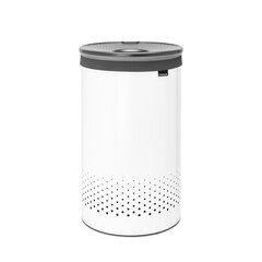 Brabantia Pyykkikori 60L, harmaa muovinen kansi, White hinta ja tiedot | Kylpyhuoneen sisustus | hobbyhall.fi