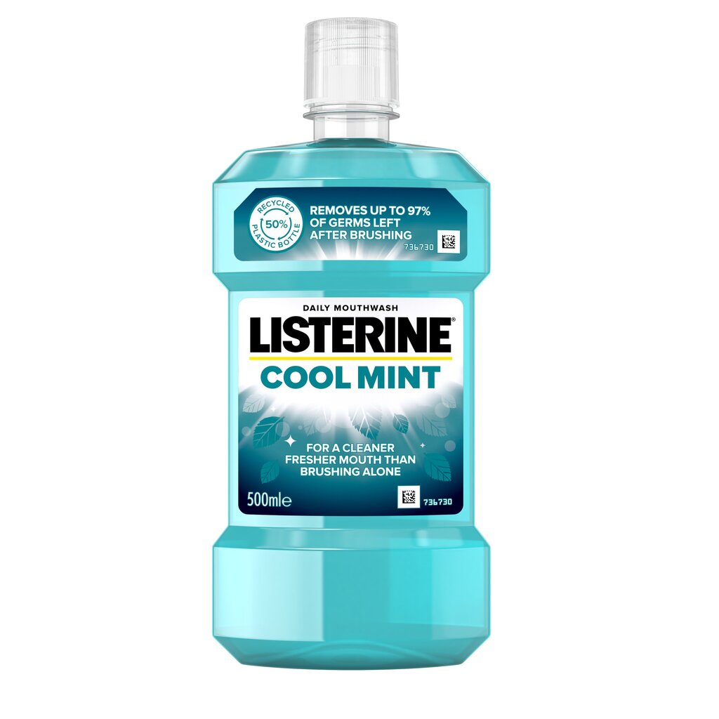 Listerine Mouthwash Cool Mint suuvesi 500 ml hinta ja tiedot | Suuhygienia | hobbyhall.fi