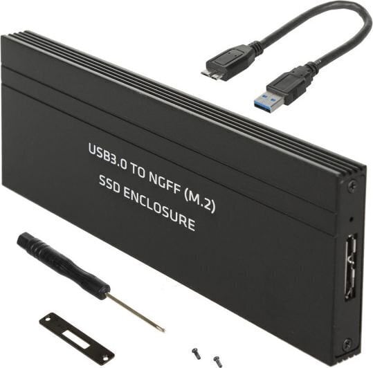 -Asemakotelo Maclean, M.2 SSD, NGFF, USB 3.0, koko 2230/2240/2260/2280, alumiinirunko, MCE582 hinta ja tiedot | Komponenttien lisätarvikkeet | hobbyhall.fi