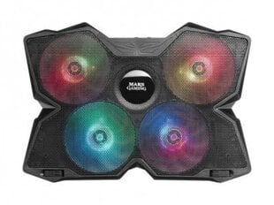 Gaming Laptop Cooler Mars Gaming MNBC3 RGB Musta hinta ja tiedot | Kannettavien tietokoneiden lisätarvikkeet | hobbyhall.fi