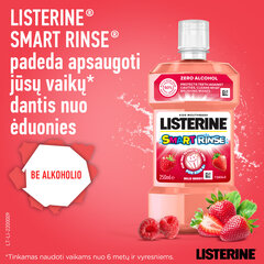 Marjanmakuinen suuvesi Listerine Smart Rinse 250 ml hinta ja tiedot | Listerine Hajuvedet ja kosmetiikka | hobbyhall.fi