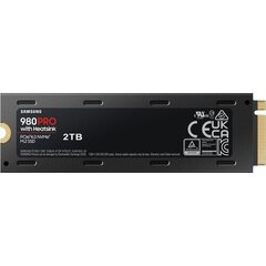 Samsung 980 PRO Heatsink M.2 NVMe SSD (MZ-V8P1T0CW), 2 TB, PCIe 4.0 hinta ja tiedot | Kovalevyt | hobbyhall.fi