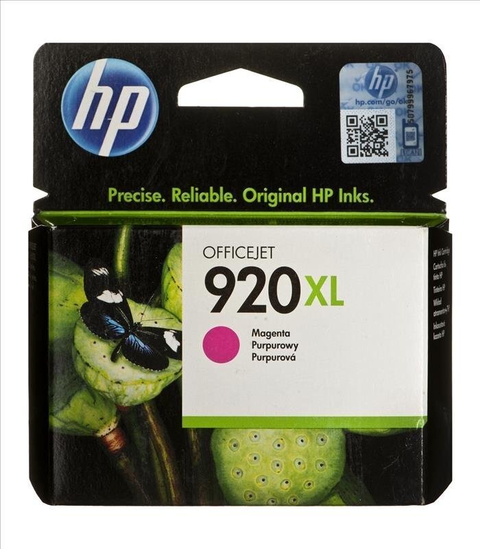 -Alkuperäinen mustepatruuna Hewlett Packard 920 XL (CD973AE) Magenta hinta ja tiedot | Mustekasetit | hobbyhall.fi