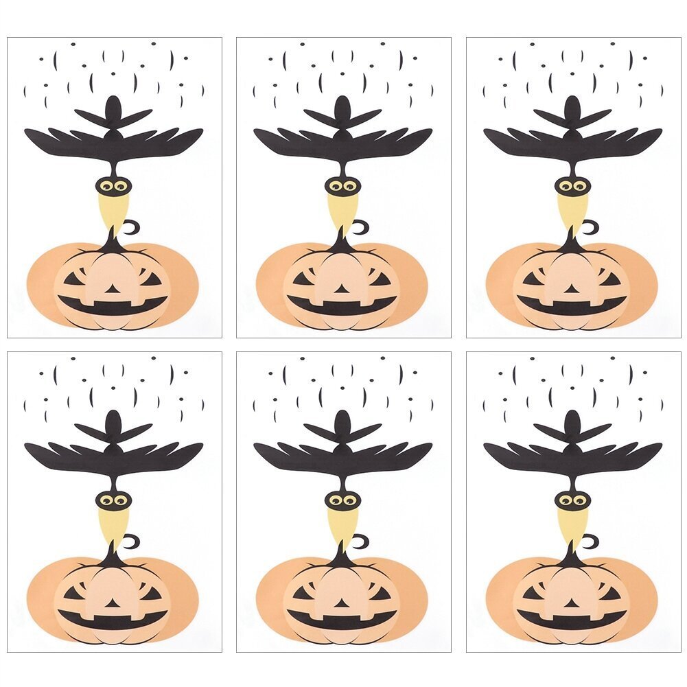 6 kpl Itsekiinnittyvät Halloween-wc-tarrat kodin olohuoneen sisustukseen 30x20cm hinta ja tiedot | Kylpyhuoneen sisustus | hobbyhall.fi