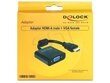 Delock - sovitin HDMI-A (M) -> VGA (F) 25 cm. hinta ja tiedot | Adapterit | hobbyhall.fi