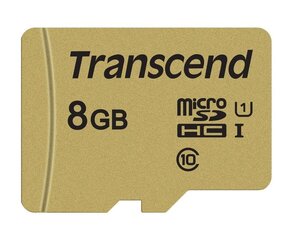 TRANSCEND GOLD 500S MICROSD W / ADP (V30) R95 / W60 8GB hinta ja tiedot | Transcend Puhelimet, älylaitteet ja kamerat | hobbyhall.fi