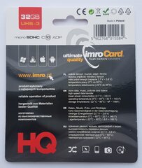 Imro MicroSD10, 32 GB hinta ja tiedot | Puhelimen muistikortit | hobbyhall.fi