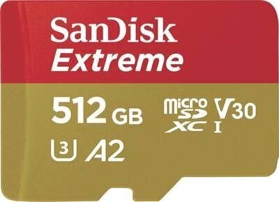 SanDisk Extreme MicroSDXC 512 Gt hinta ja tiedot | Puhelimen muistikortit | hobbyhall.fi