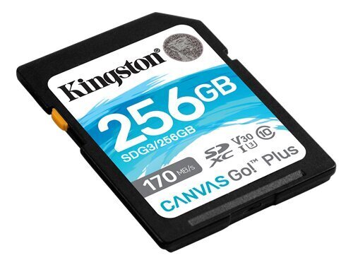 Kingston Canvas Go! Plus 256 GB, SD, Fla hinta ja tiedot | Puhelimen muistikortit | hobbyhall.fi