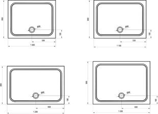 Suihkuallas Gigant Pro Chrome, Ravak, Mitat: 120x90 hinta ja tiedot | Suihkualtaat | hobbyhall.fi