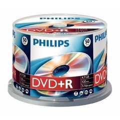 Philips DVD R 4,7 Gt CAKE BOX 50 hinta ja tiedot | Vinyylilevyt, CD-levyt, DVD-levyt | hobbyhall.fi