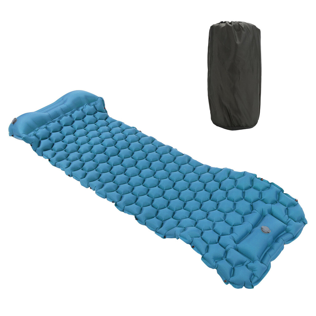 Camping Sleeping Pad Matt Jalkapuristin puhallettava tyynypatja telttaretkeilyyn Travel Peacock Blue hinta ja tiedot | Retkeilyalustat, piknikhuovat | hobbyhall.fi