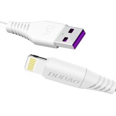 Dudao USB / Lightning Fast Charging Datakaapeli 5A 1m valkoinen (L2L 1m valkoinen). hinta ja tiedot | Dudao Matkapuhelimet ja tarvikkeet | hobbyhall.fi