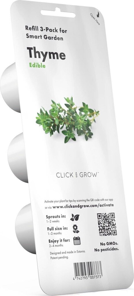 Click & Grow Smart Garden -täyttö Timjami 3 kpl hinta ja tiedot | Sisäpuutarhat ja kasvilamput | hobbyhall.fi