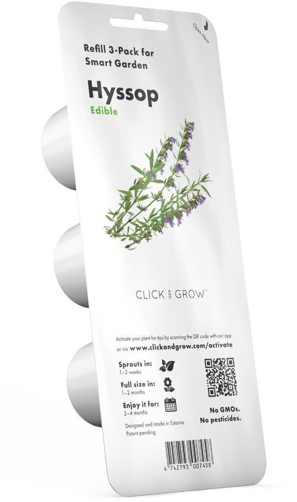 Click & Grow Smart Garden täyttöpakkaus Iisoppi 3kpl hinta ja tiedot | Sisäpuutarhat ja kasvilamput | hobbyhall.fi