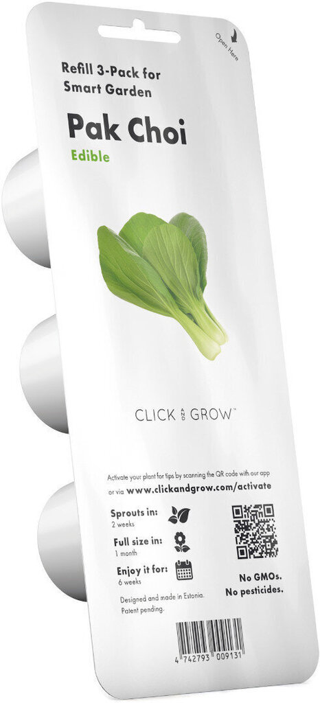 Click & Grow Smart Garden -täyttöpakkaus Pak Choi 3kpl hinta ja tiedot | Sisäpuutarhat ja kasvilamput | hobbyhall.fi