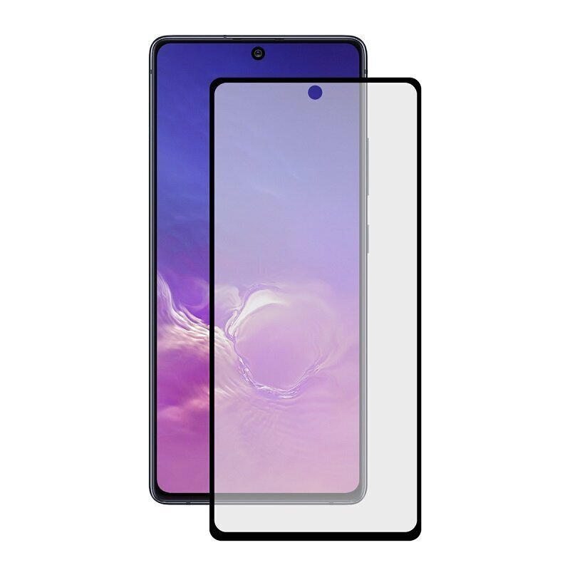 Samsung Galaxy A91 / S10 2.5D karkaistu Ksix Black -näyttölasi. hinta ja tiedot | Näytönsuojakalvot ja -lasit | hobbyhall.fi