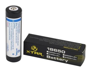 XTAR 18650 akku 3,7 V XTAR litium 2600 mAh pakkaus 1 kpl hinta ja tiedot | Paristot | hobbyhall.fi