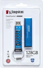 KINGSTON 128GB näppäimistö USB 3.1 Gen1 AES hinta ja tiedot | Muistitikut | hobbyhall.fi