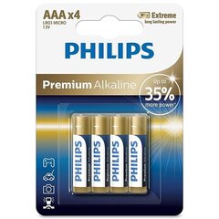 Philips Phil-LR03M4B / 10, 4 kpl. hinta ja tiedot | Paristot | hobbyhall.fi