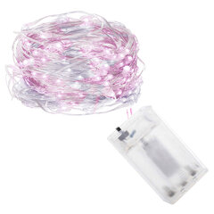Valosarja 100 LED MicroLED "Smart", kylmä valkoinen / pinkki hinta ja tiedot | Jouluvalot | hobbyhall.fi