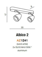 Azzardo kattovalaisin Albico 2 hinta ja tiedot | Kattovalaisimet | hobbyhall.fi