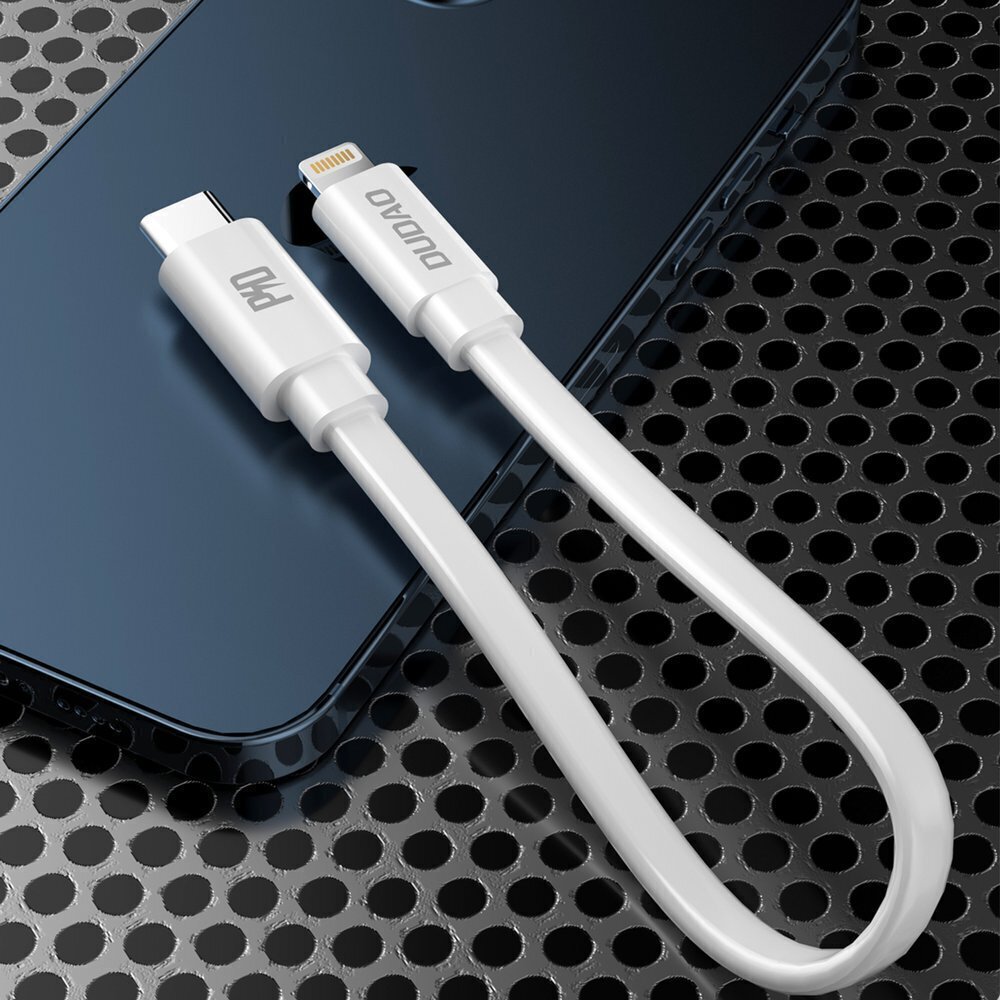 Dudao lyhyt USB Type C -kaapeli - Lightning 65 W 28 cm virtalähde valkoinen  (L6XE valkoinen) hinta 