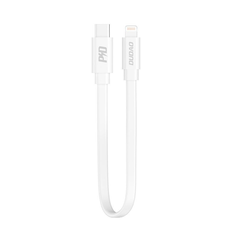 Dudao lyhyt USB Type C -kaapeli - Lightning 65 W 28 cm virtalähde valkoinen (L6XE valkoinen) hinta ja tiedot | Puhelinkaapelit | hobbyhall.fi