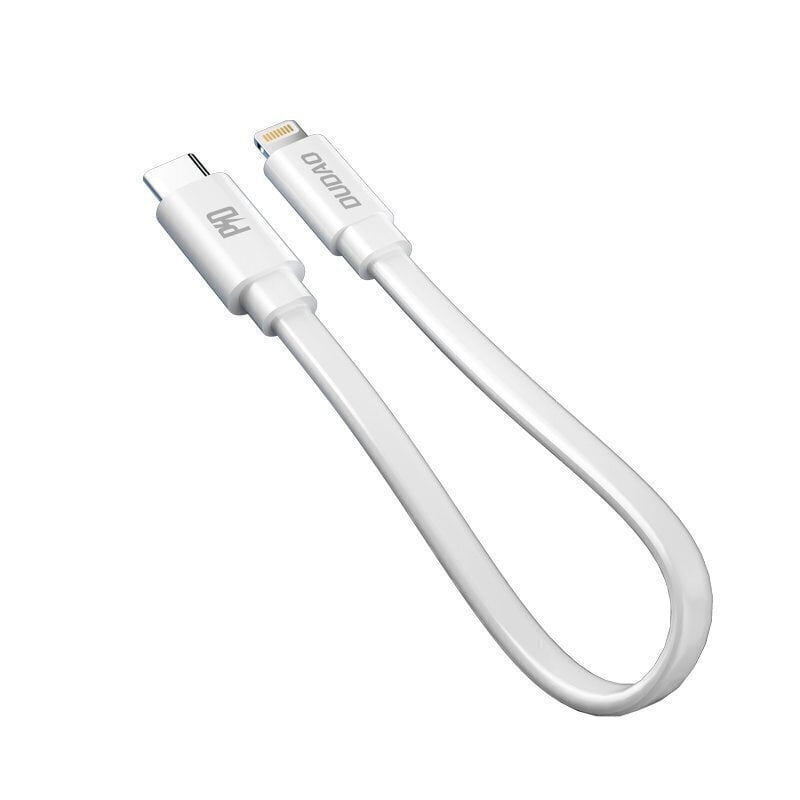 Dudao lyhyt USB Type C -kaapeli - Lightning 65 W 28 cm virtalähde valkoinen  (L6XE valkoinen) hinta 