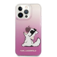 KLHCP13XCFNRCPI Karl Lagerfeld PC / TPU Choupette Eat Case iPhone 13 Pro Max Pinkille hinta ja tiedot | Puhelimen kuoret ja kotelot | hobbyhall.fi