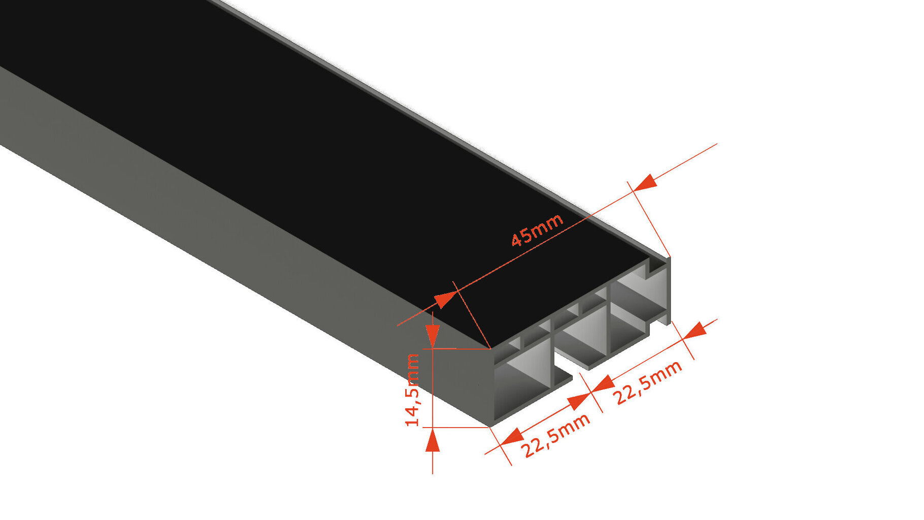 Verhokatto, yksirivinen PVC, koukut, 360 cm. hinta ja tiedot | Verhotangot | hobbyhall.fi