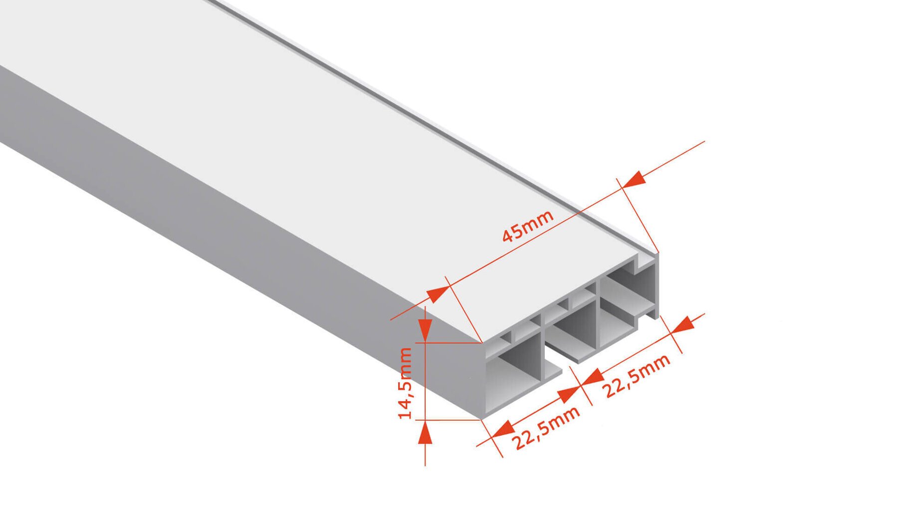 Verhokatto, yksirivinen PVC, koukut, 400 cm. hinta ja tiedot | Verhotangot | hobbyhall.fi