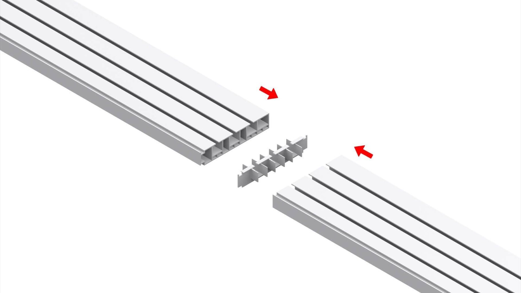 Kattoverho, kaksirivinen PVC tässä koukkuineen, 400 cm. hinta ja tiedot | Verhotangot | hobbyhall.fi