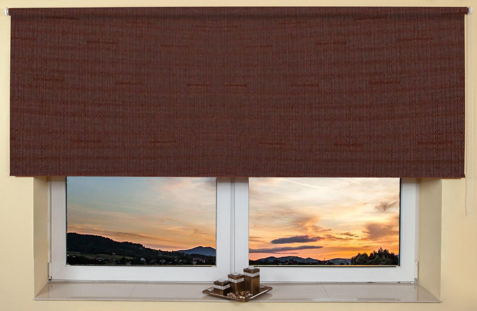 Seinä / katto rullakaihdin 110x170 cm, 108 Ruskea hinta ja tiedot | Rullaverhot | hobbyhall.fi