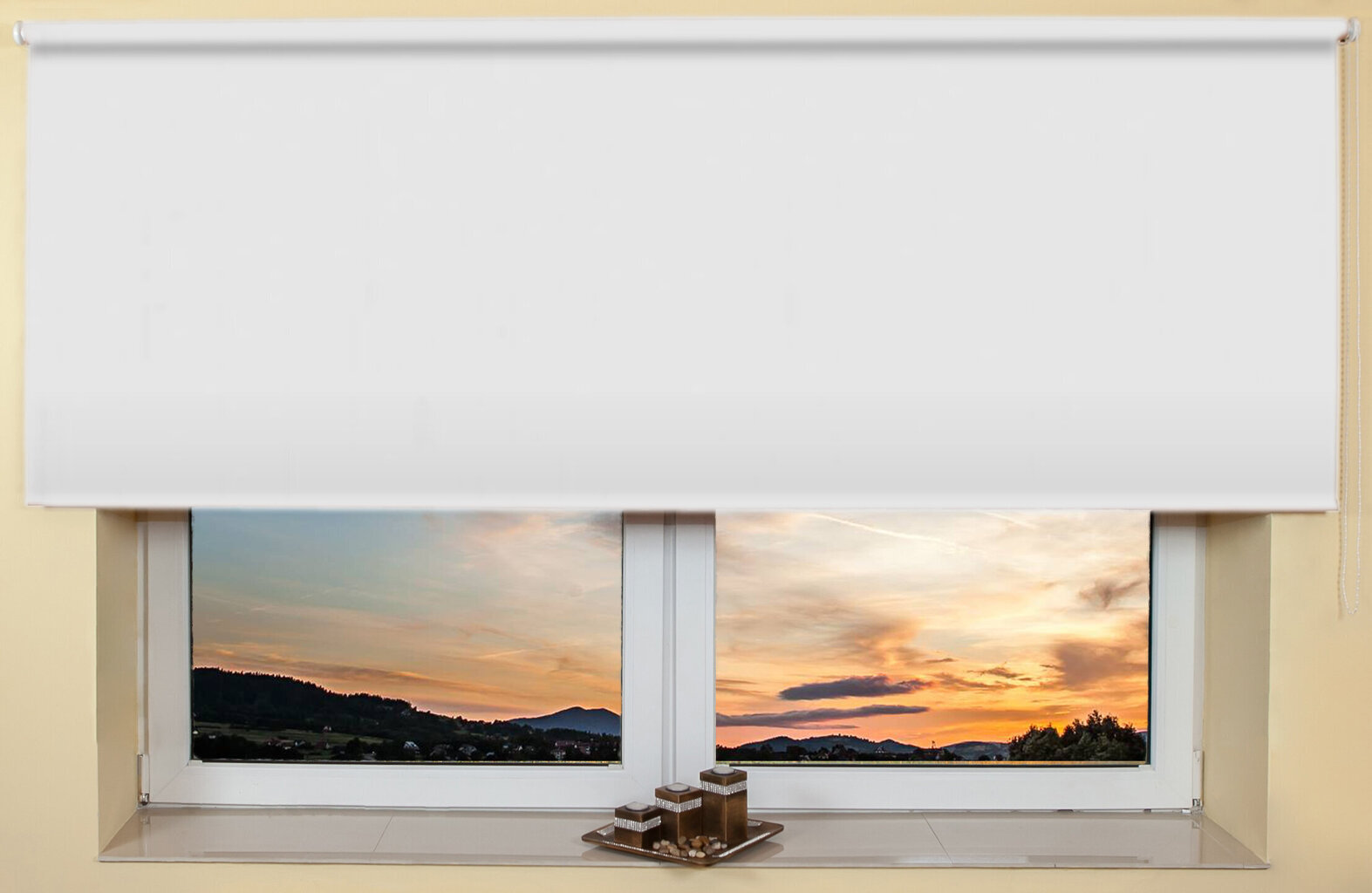 Seinä / katto rullakaihdin 110x170 cm, 800 Valkoinen hinta ja tiedot | Rullaverhot | hobbyhall.fi