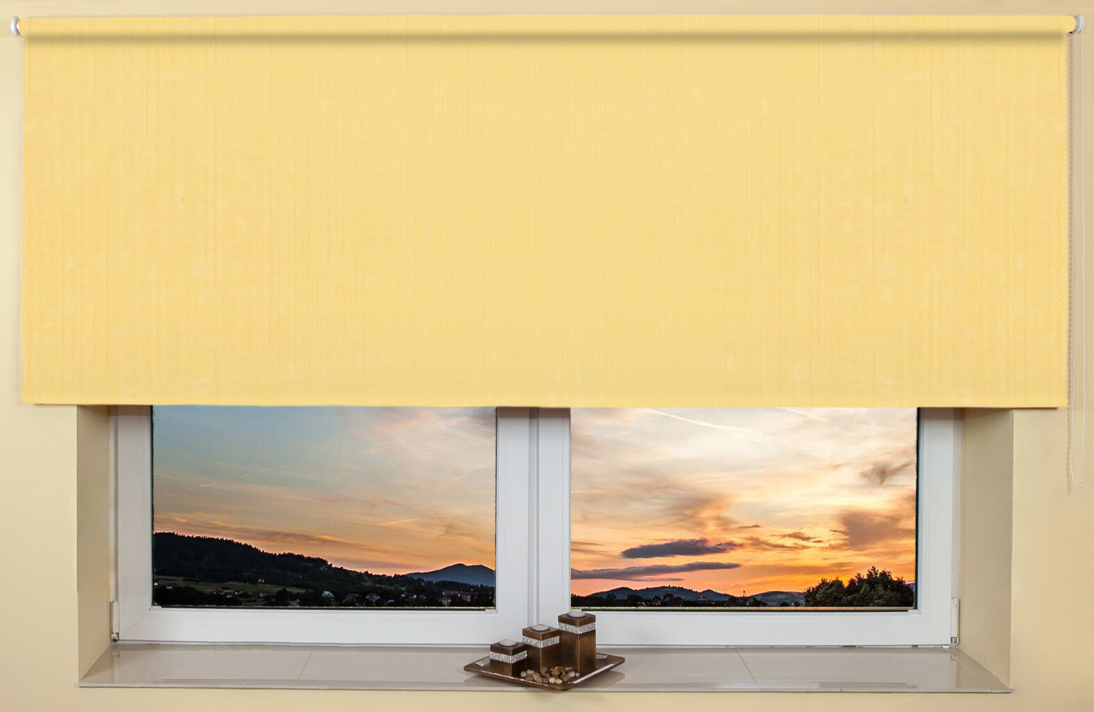 Seinä / katto rullakaihdin 100x170 cm, 2072 Keltainen hinta ja tiedot | Rullaverhot | hobbyhall.fi