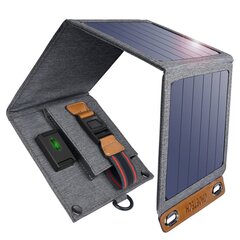 Choetechin taitettava matka-aurinkoenergialaturi 14 W USB 5 V / 2,4 A aurinkopaneelin harmaa (SC004) hinta ja tiedot | Choetech Puhelimet, älylaitteet ja kamerat | hobbyhall.fi