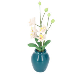 Nukkekodin kukka 1/12 Skaalattu elävän tuntuinen valkoinen Phalaenopsis -pienikasvimalli yli 3-vuotiaille hinta ja tiedot | Kukkalaatikot | hobbyhall.fi