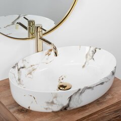 Pesuallas REA Queen, Carrara Marble shiny hinta ja tiedot | Pesualtaat | hobbyhall.fi