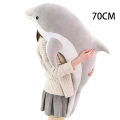 Dolphin Pehmo 70cm Harmaa Lyhyt Pehmo PP Puuvilla Söpö Dolphin Pehmo Täytetty eläin hinta ja tiedot | Muut sukellustarvikkeet | hobbyhall.fi