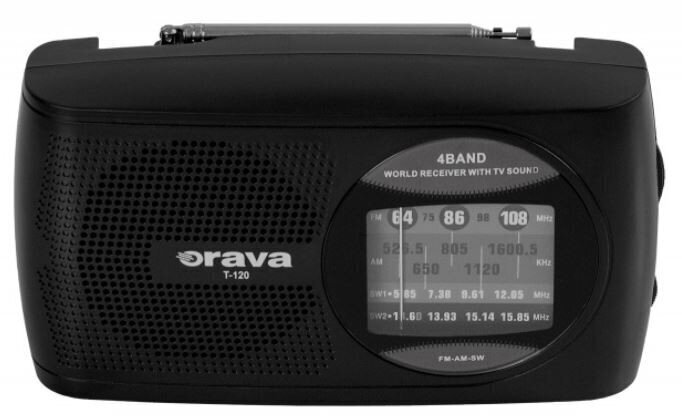 Kannettava radio Orava T120B, musta hinta ja tiedot | Kelloradiot ja herätyskellot | hobbyhall.fi