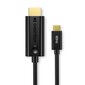 Choetechin yksisuuntainen sovitinkaapeli USB Type C -sovitin (uros) HDMI 2.0 -liittimeen (uros) 4K 60 Hz 1,8 m musta (CH0019) hinta ja tiedot | Puhelinkaapelit | hobbyhall.fi