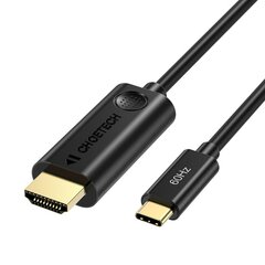 Choetechin yksisuuntainen sovitinkaapeli USB Type C -sovitin (uros) HDMI 2.0 -liittimeen (uros) 4K 60 Hz 1,8 m musta (CH0019) hinta ja tiedot | Puhelinkaapelit | hobbyhall.fi