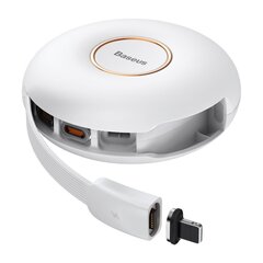 Magneettinen USB-kaapeliteline Sinkki 3in1 USB-C / Lightning / Micro 20W, 1m (valkoinen). hinta ja tiedot | Baseus Puhelimet, älylaitteet ja kamerat | hobbyhall.fi