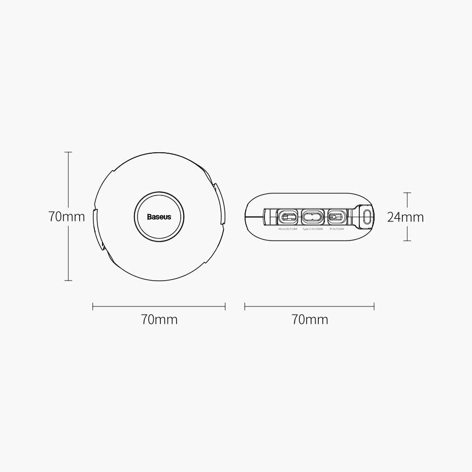 Magneettinen USB-kaapeliteline Sinkki 3in1 USB-C / Lightning / Micro 20W, 1m (sininen) hinta ja tiedot | Puhelinkaapelit | hobbyhall.fi