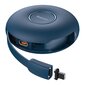 Magneettinen USB-kaapeliteline Sinkki 3in1 USB-C / Lightning / Micro 20W, 1m (sininen) hinta ja tiedot | Puhelinkaapelit | hobbyhall.fi