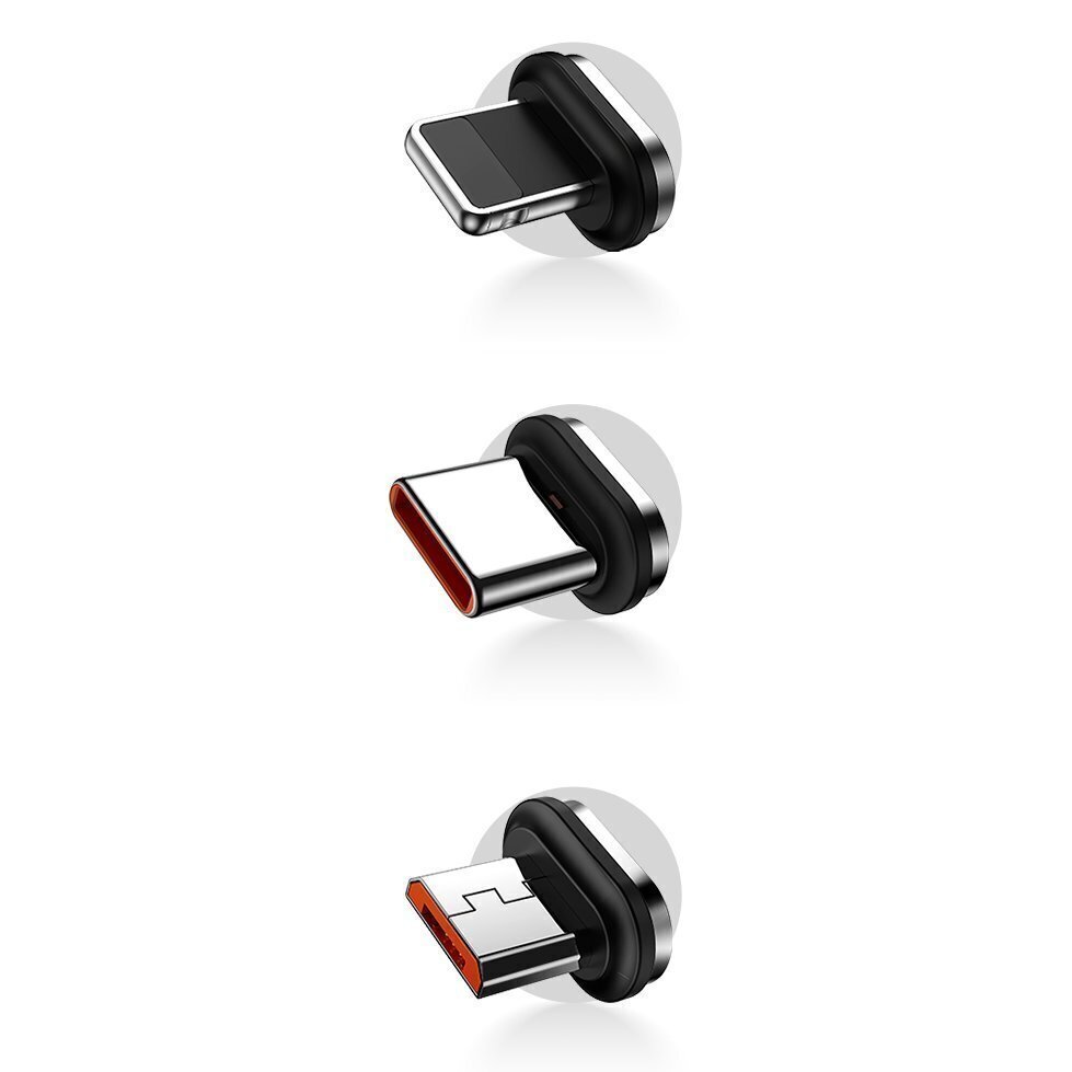 Magneettinen USB-kaapeliteline Sinkki 3in1 USB-C / Lightning / Micro 20W, 1m (sininen) hinta ja tiedot | Puhelinkaapelit | hobbyhall.fi