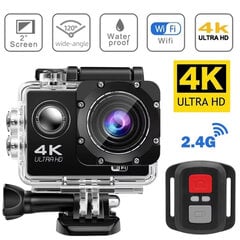 Toimintakamera Ultra HD 4K/30 fps WiFi 2,0 tuuman 170D vedenpitävä kypärä Videotallennuskamerat Urheilukamera kaukosäätimellä hinta ja tiedot | Action-kamerat | hobbyhall.fi